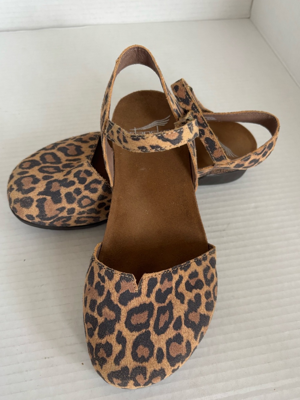 Dansko Rowan Leopard Print Slingback Sandals Sz 36 US 5.5-6 - Picture 2 of 7